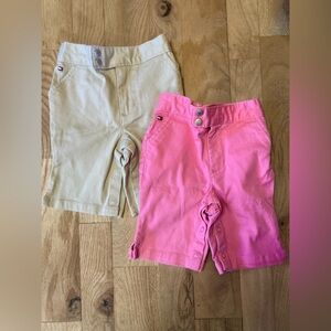 Tommy Hilfiger EUC Pants Lot VINTAGE 6-12 Months 2 Pairs Pink Tan Baby Kids